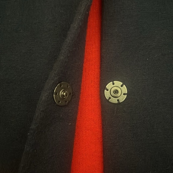 Anthro Moth Anthropologie Navy/Red Amoruso Cardigan Jacket Size S - Picture 6 of 9